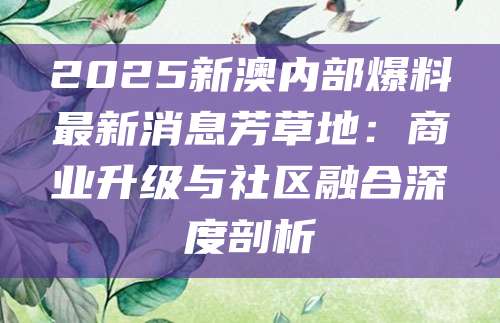 2025新澳内部爆料最新消息芳草地：商业升级与社区融合深度剖析